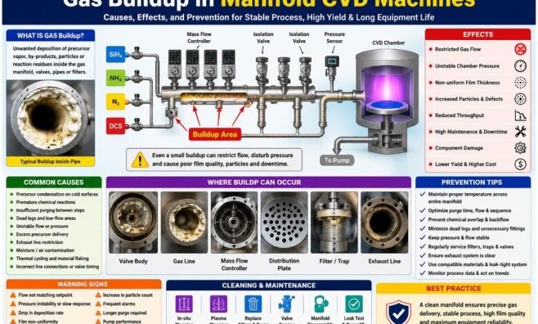 Gas Buildup in Manifold CVD Machines