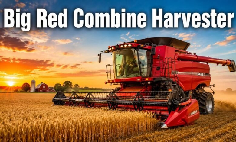 Big Red Combine Harvester